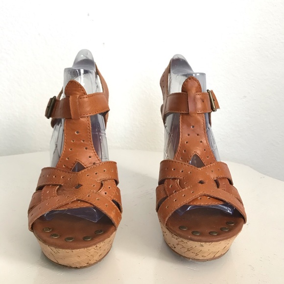 Leather platform sandal DV 6 leather Sandal cork platform main image 5